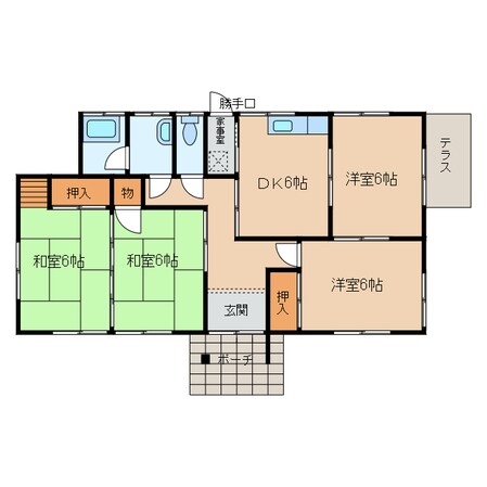 中津駅 徒歩37分 1階の物件間取画像